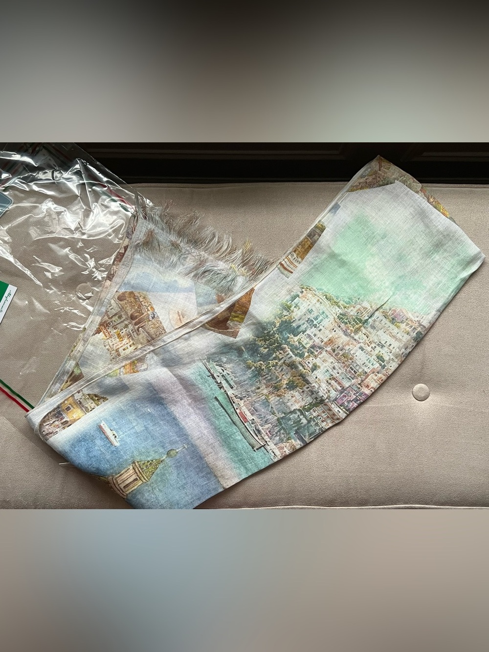 NWT! Sagimar 100% Italian Linen Scarf- Positano